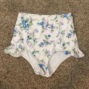 Kortni Jeane High Waist Ruffle Bikini Bottoms